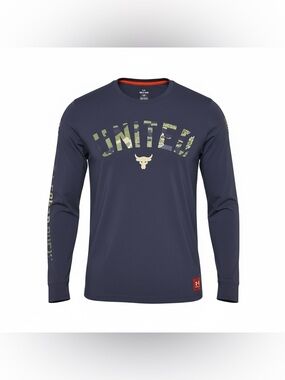 Under Armour Project Rock United Mens Size S Mens Shirt Long Sleeve Gym Training